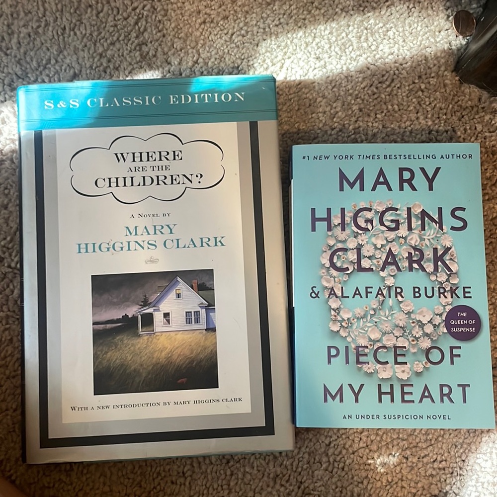 Two Mary Higgins Clark books